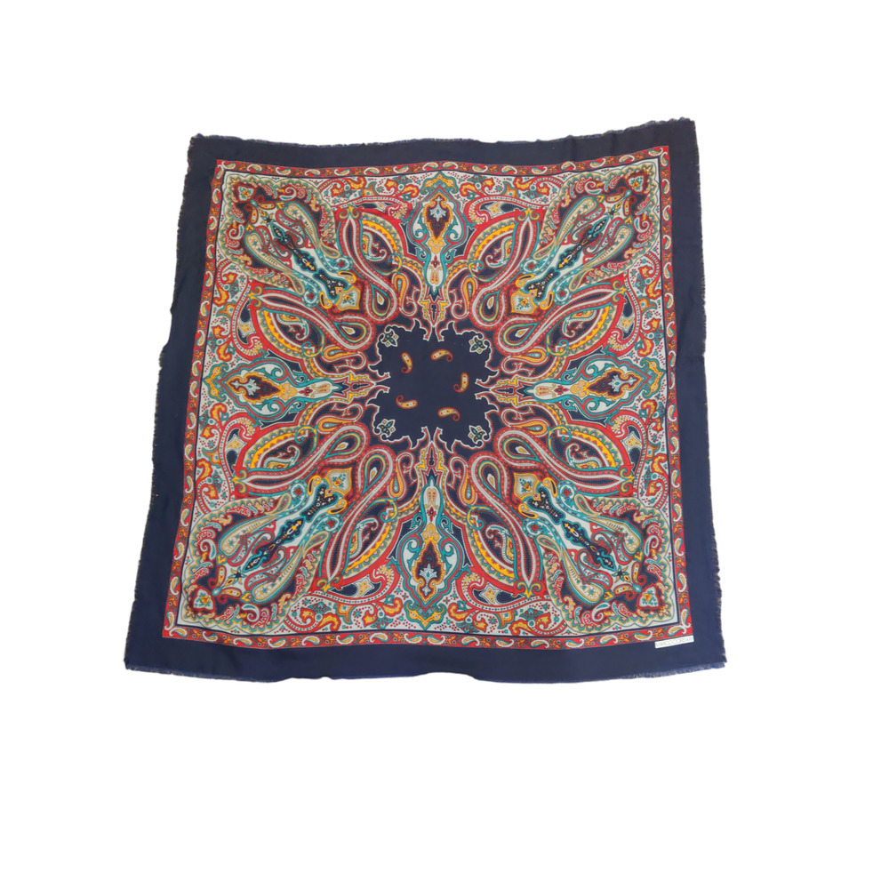 Marco Corsari Vintage Paisley Multicolor Scarf 45"x45" #1197